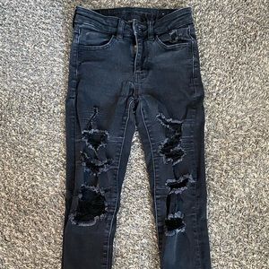 Black American eagle ripped jeans
